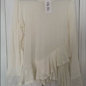 NWT Filly Flair long sleeve with crochet